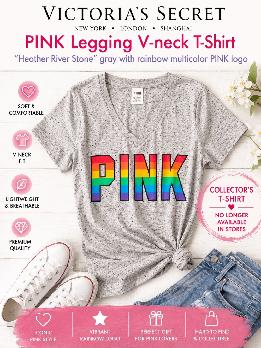 Victoria's Secret PINK V-neck T-Shirt